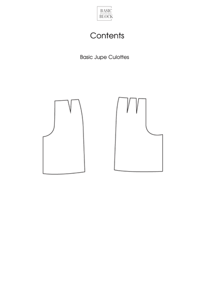 PDF Jupe Culottes Sewing Pattern Block/Sloper | High Waist Palazzo Pattern | Wide Leg Trousers Pattern | High Rise Skirted Pants Sewing - Basic Pattern Block