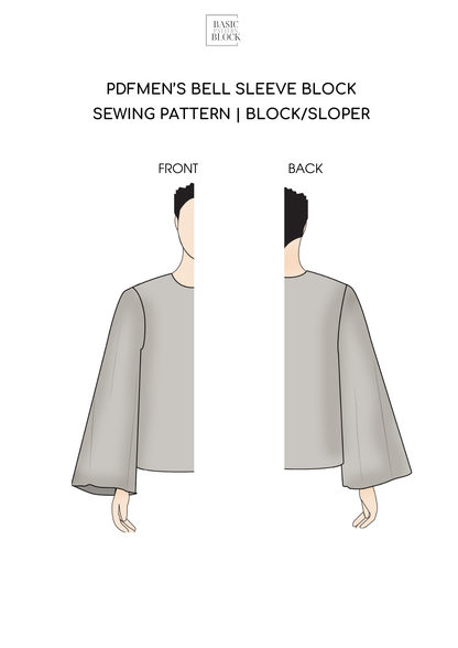 Men's Sleeve Sewing Pattern Block | Woven Fabric | Sizes XXS-6XL