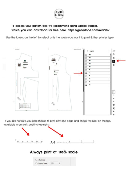 Tank Top Sleeveless | Sewing Pattern Block | Woven | XXS-6XL - Basic Pattern Block