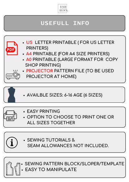 Kid’s Sweater & T-Shirt PDF Pattern | Sizes 6-16