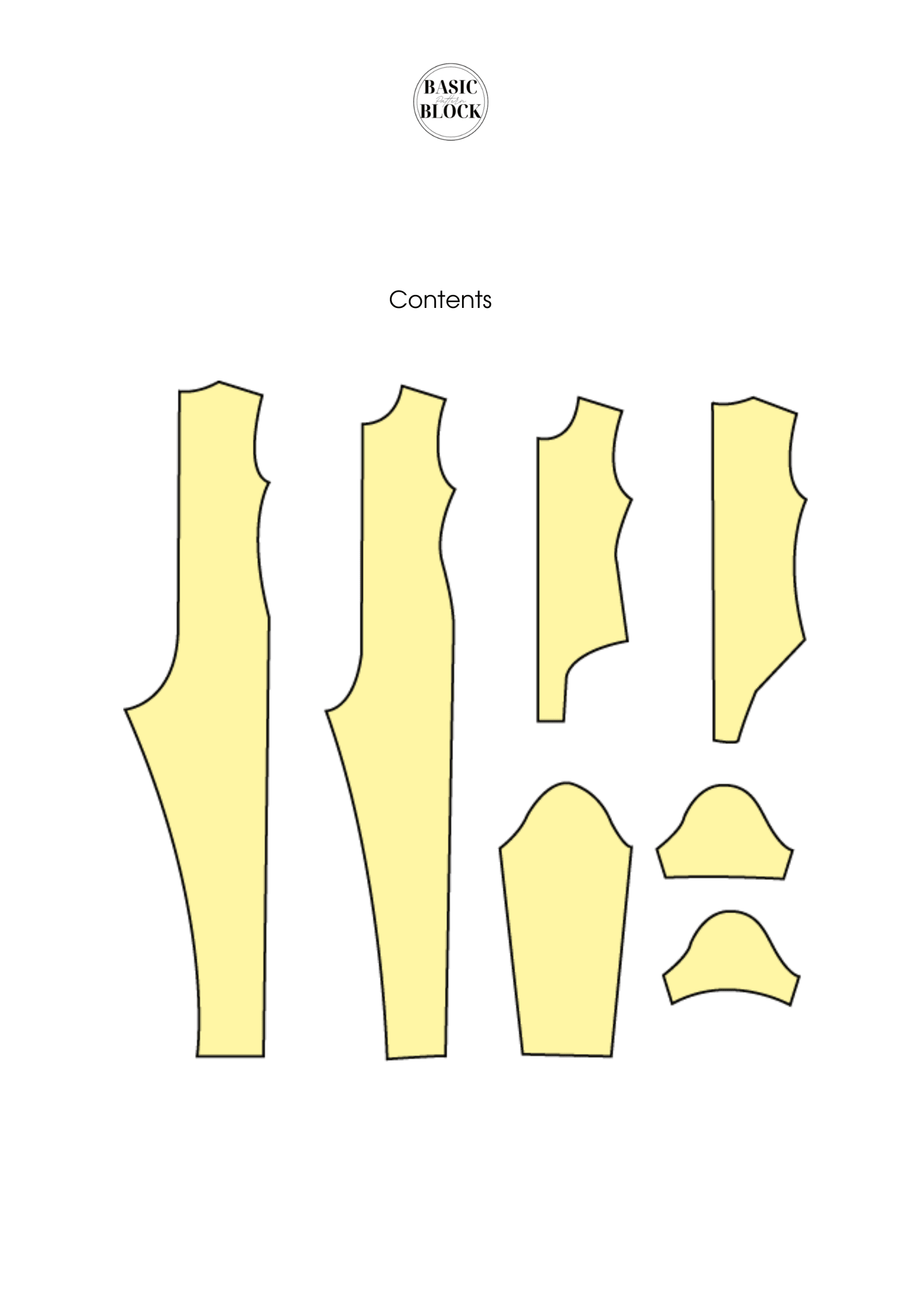 Children Bodysuit & Leotard | Long Sleeve & Short Sleeve | Sewing Pattern Blocks | Knitted |2-14 - Basic Pattern Block