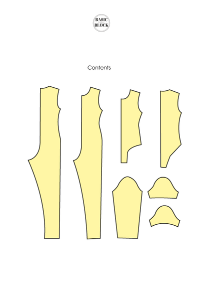 Children Bodysuit & Leotard | Long Sleeve & Short Sleeve | Sewing Pattern Blocks | Knitted |2-14 - Basic Pattern Block