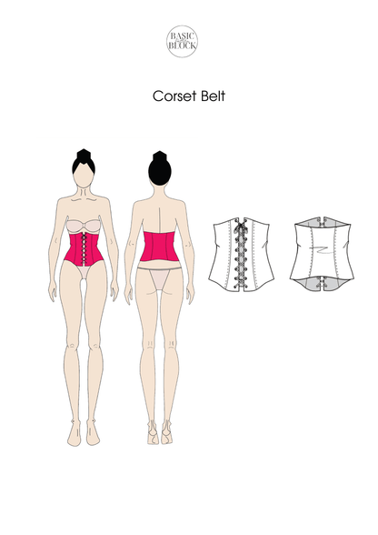 5 Corset Bodice Sewing Patterns Blocks | Woven | BUNDLE | XS-3XL - Basic Pattern Block