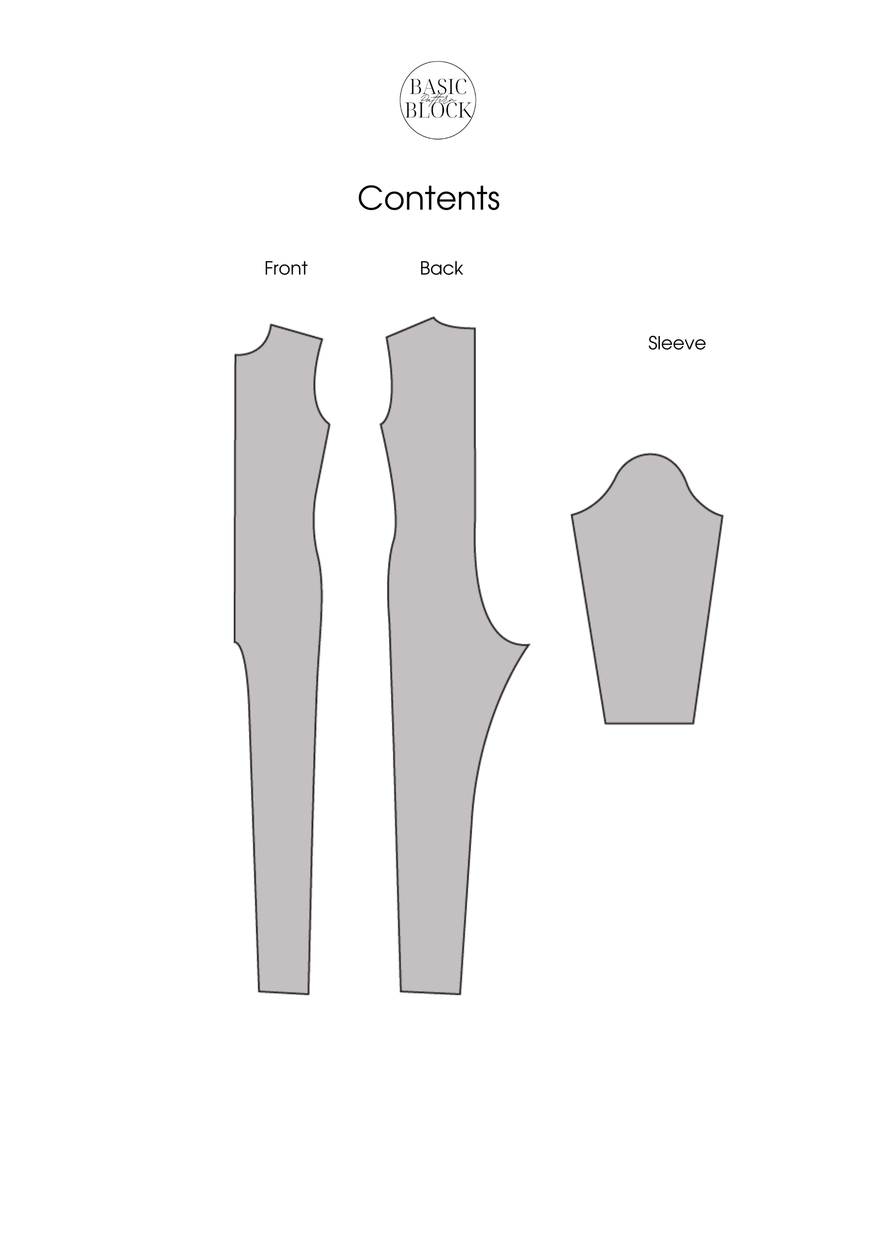 Men Catsuit Seamless Front | Sewing Pattern Block | Knitted | XXS-6XL - Basic Pattern Block