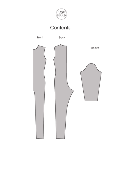 Men Catsuit Seamless Front | Sewing Pattern Block | Knitted | XXS-6XL - Basic Pattern Block