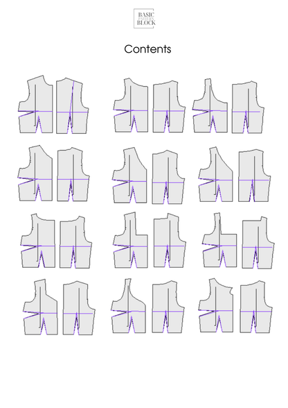 12 Neckline Cut Bundle Sewing Pattern Block | Woven | XXS-6XL