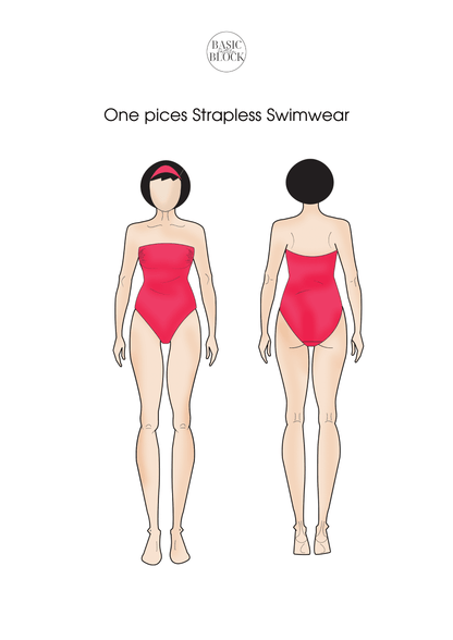 One Piece Swimwear | Sewing Pattern Block | Knitted | XXS-6XL - Basic Pattern Block