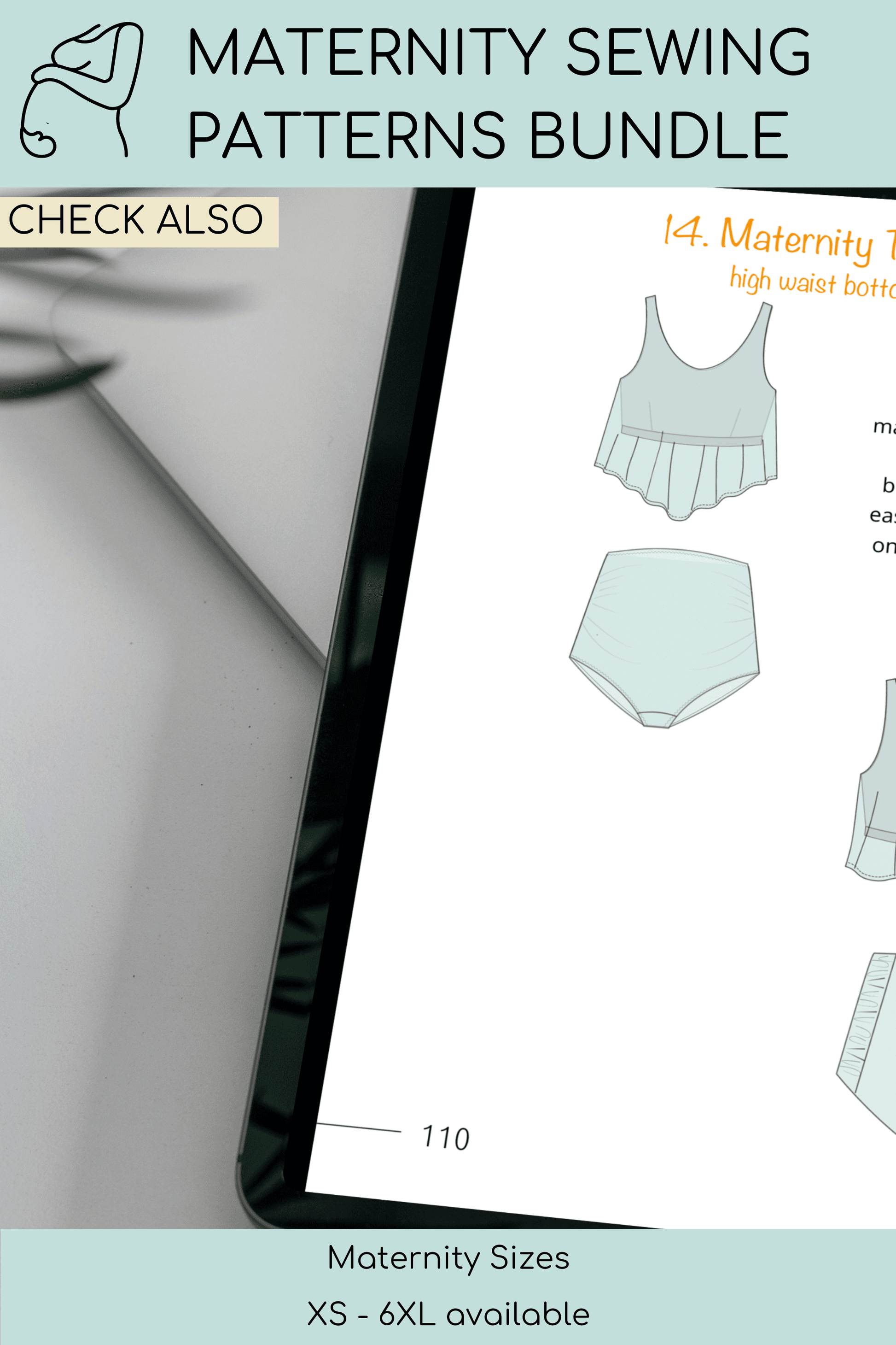 Maternity Pregnancy PDF Shirt Sewing Pattern | Shirt | Longsleeve | Maternitywear | Shirt Relaxed Fit | Pdf Maternity Fashion | Sizes XS-6XL - Basic Pattern Block