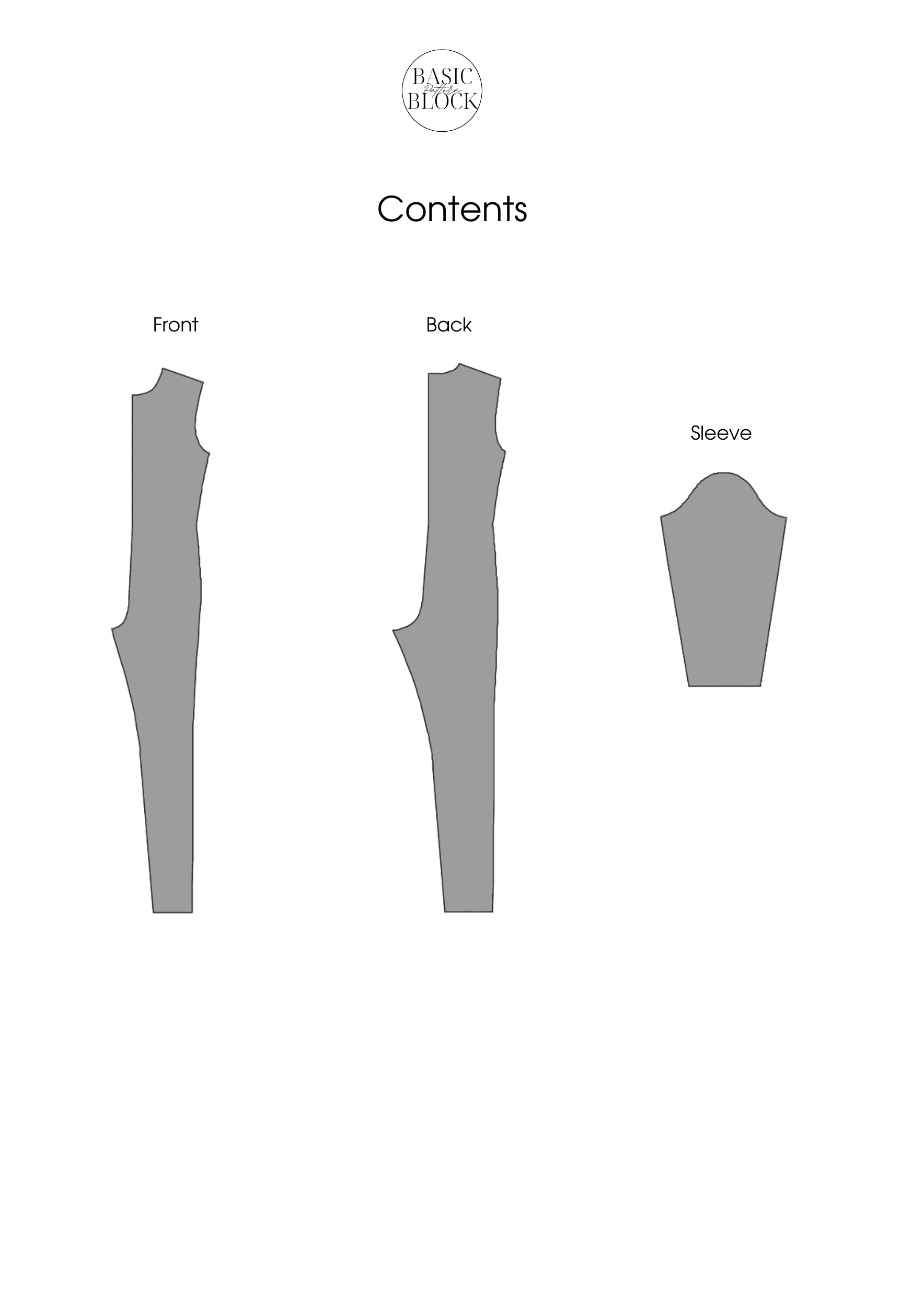 Men Bodysuit & Leotard | Sewing Pattern Block BUNDLE | Knitted | XXS-6XL - Basic Pattern Block