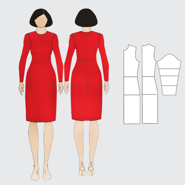 BASIC KNITTED DRESS WOMEN SLEEVE VARIATIONS