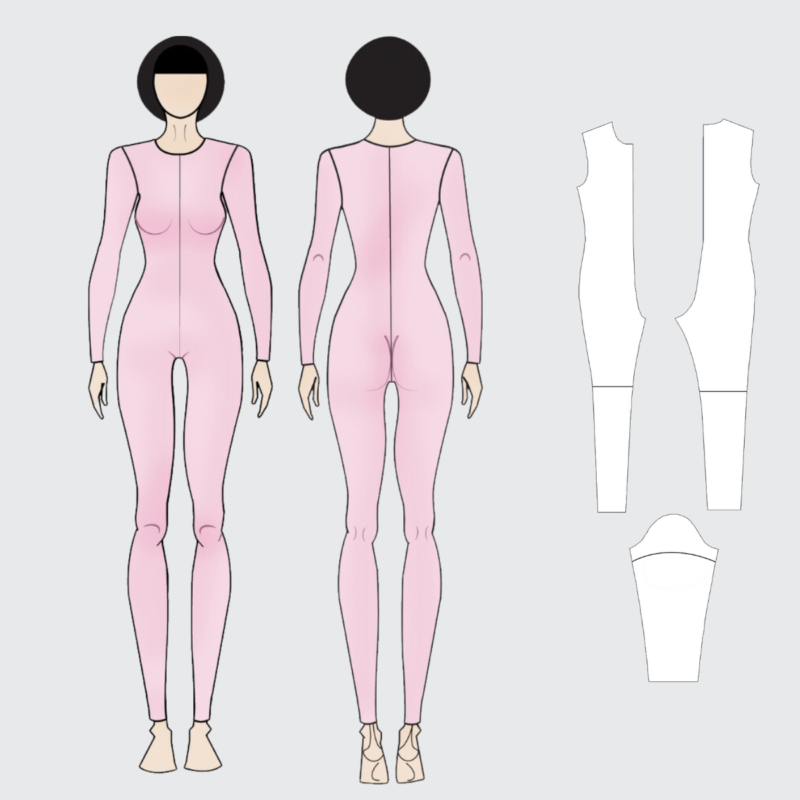 WOMEN CATSUIT LONG SLEEVE