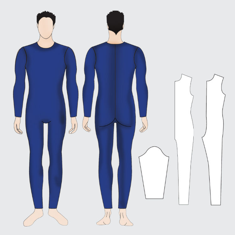 MEN ALLOVER BODYSUIT LONG SLEEVE