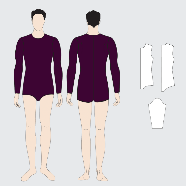 MEN LEOTARD LONG SLEEVE
