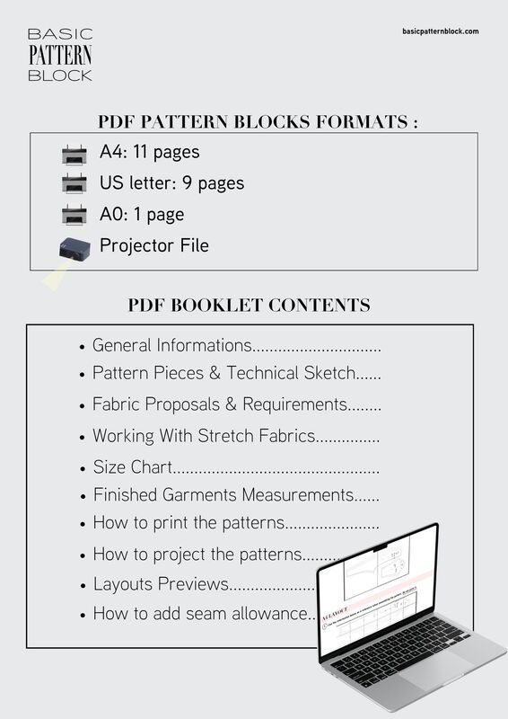 bustier sewing pattern block