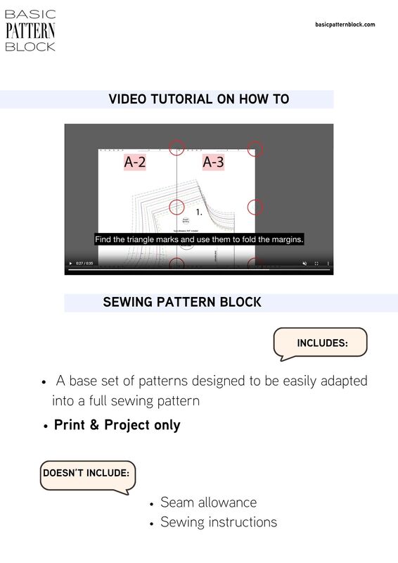 bustier sewing pattern block