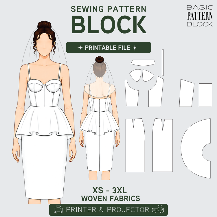 BRIDAL BUSTIER DRESS & PEPLUM