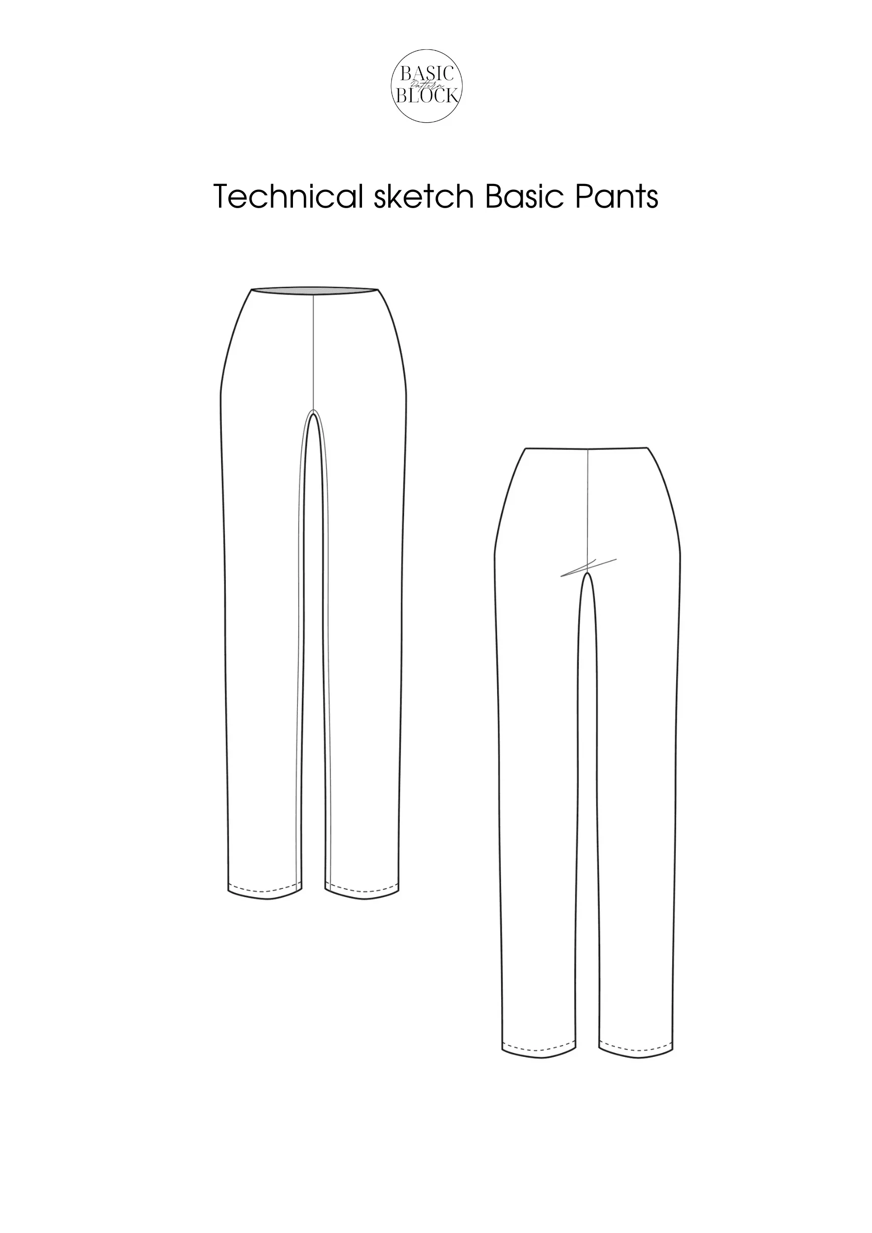 5 Basic Women Sewing Pattern Block | Woven | XXS-6XL - Basic Pattern Block