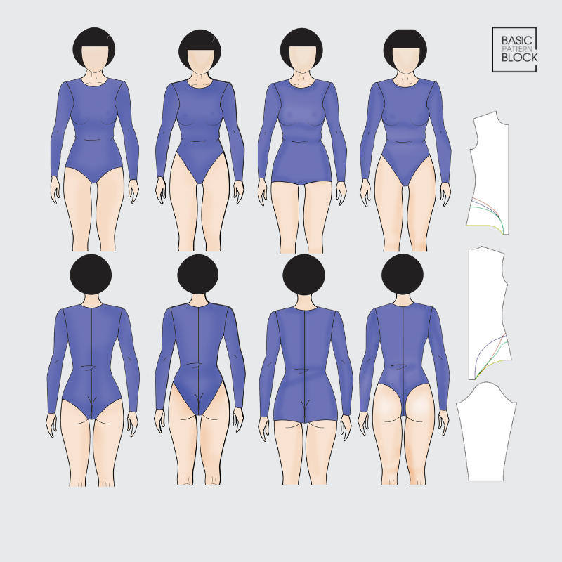 WOMEN BODYSUIT BOTTOM VARIATIONS