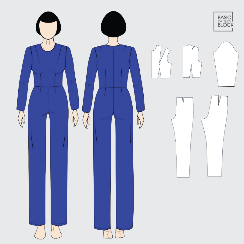 WOVEN JUMPSUIT LONG SLEEVE WOMEN