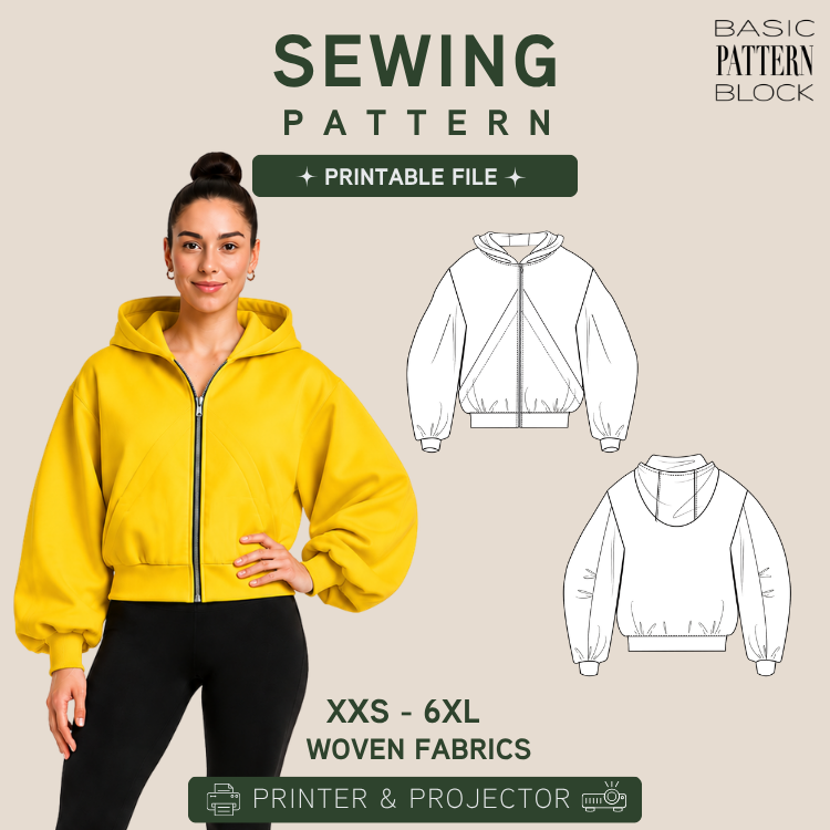 OVERSIZED HOODIE ZIPPER FRONT WOMEN