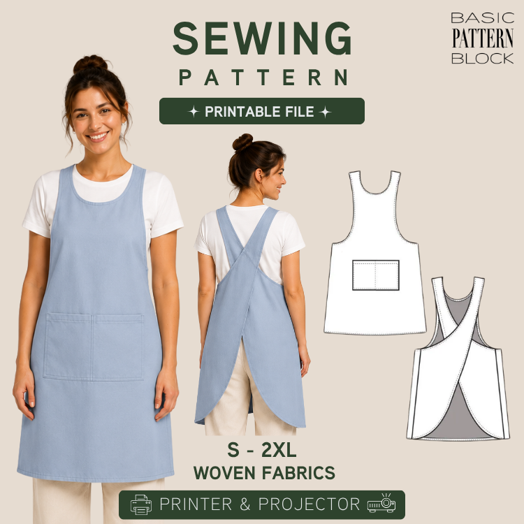 CROSS BACK APRON