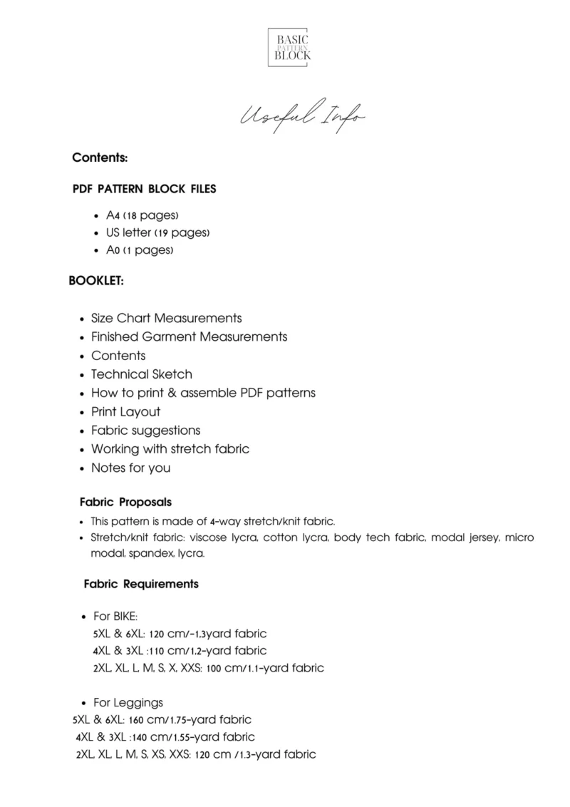 Women Leggings Sewing Pattern Block | Knitted Styles - Image 7