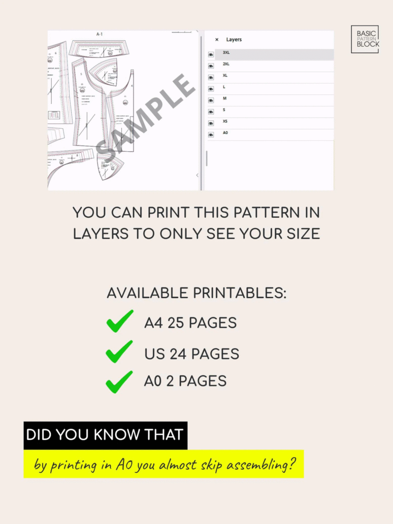 Versatile Cross-Back Apron PDF Sewing Pattern | All Sizes - Image 4