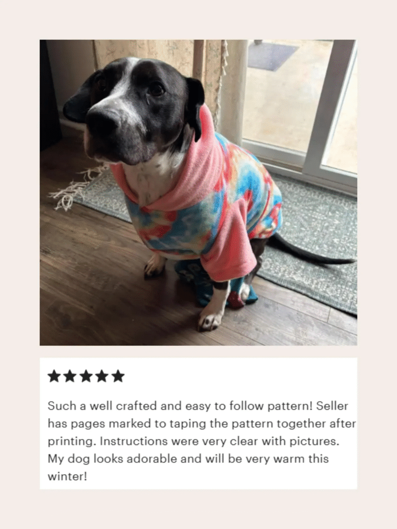 Dog Hoodie | Sewing Pattern | XS-3XL | Knitted - Image 8