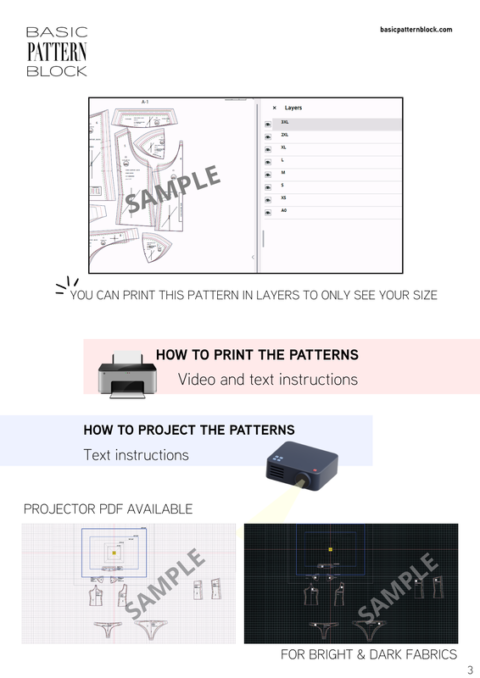 Catsuit Seamless Front Sewing Pattern | Basic Pattern Block