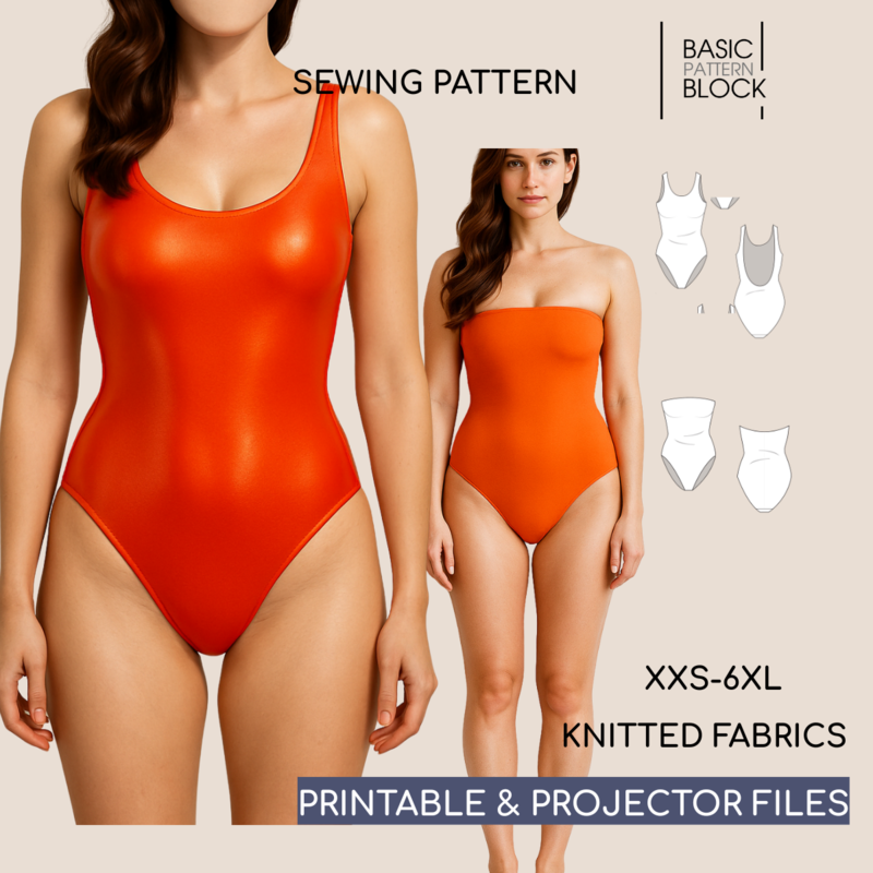 One Piece Women Swimsuit | Sewing Pattern