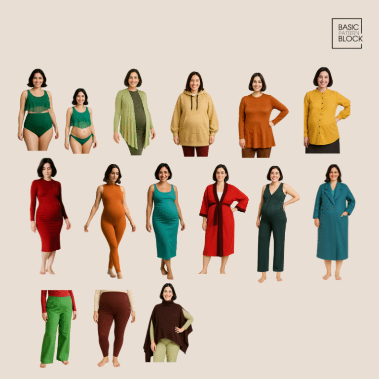 Ultimate Maternity Sewing Patterns Bundle | Basic Pattern Block