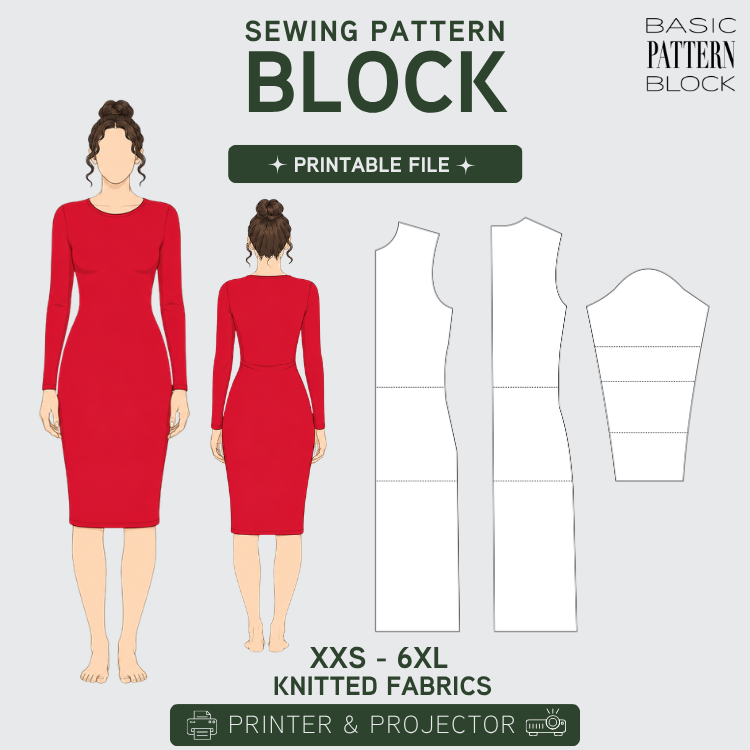 BASIC KNITTED DRESS WOMEN SLEEVE VARIATIONS