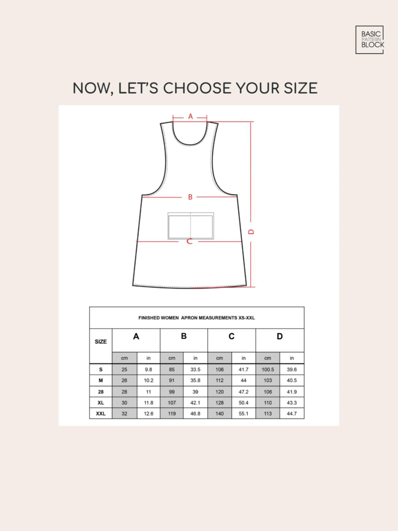 Versatile Cross-Back Apron PDF Sewing Pattern | All Sizes - Image 6