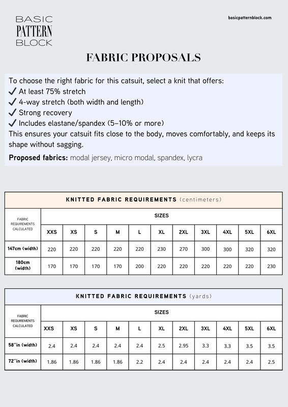 Men’s Catsuit Pattern Block – Printable + Projector PDF - Image 8