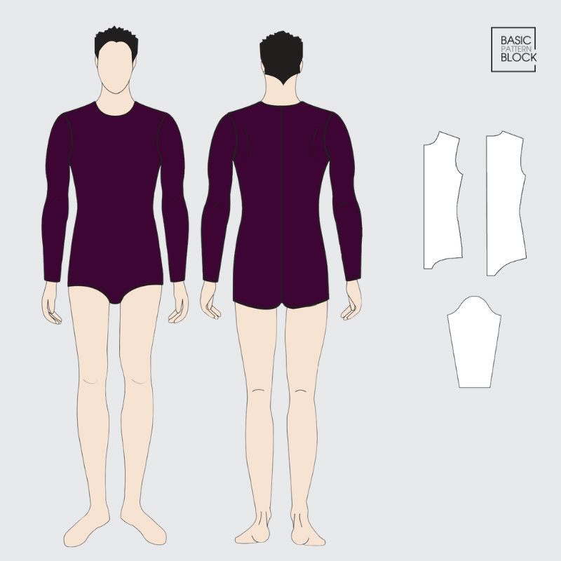 MEN LEOTARD LONG SLEEVE