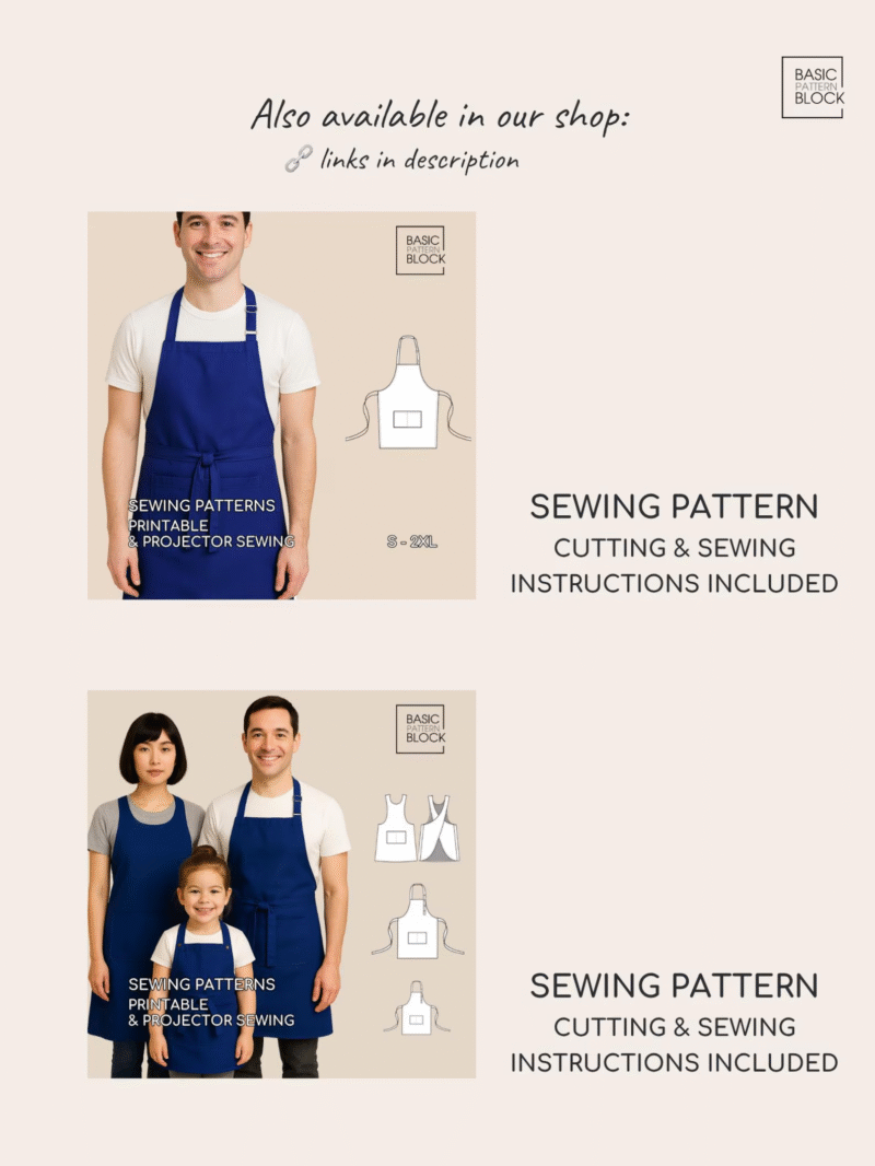Versatile Cross-Back Apron PDF Sewing Pattern | All Sizes - Image 10