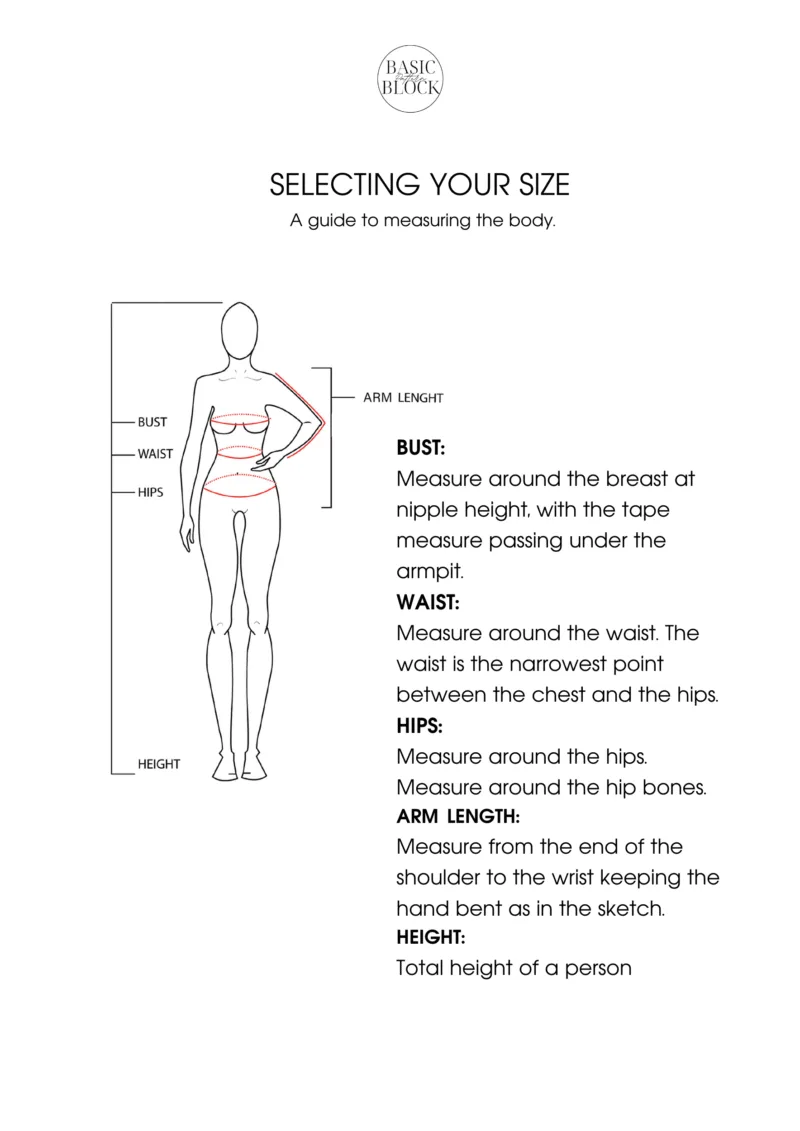Longsleeve Midi Length Dress Sewing Pattern Block | XS- 6XL | Woven - Basic Pattern Block