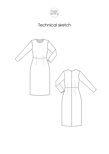 Basic Dress Sewing Pattern Block | XS-6XL | Basic Pattern Block