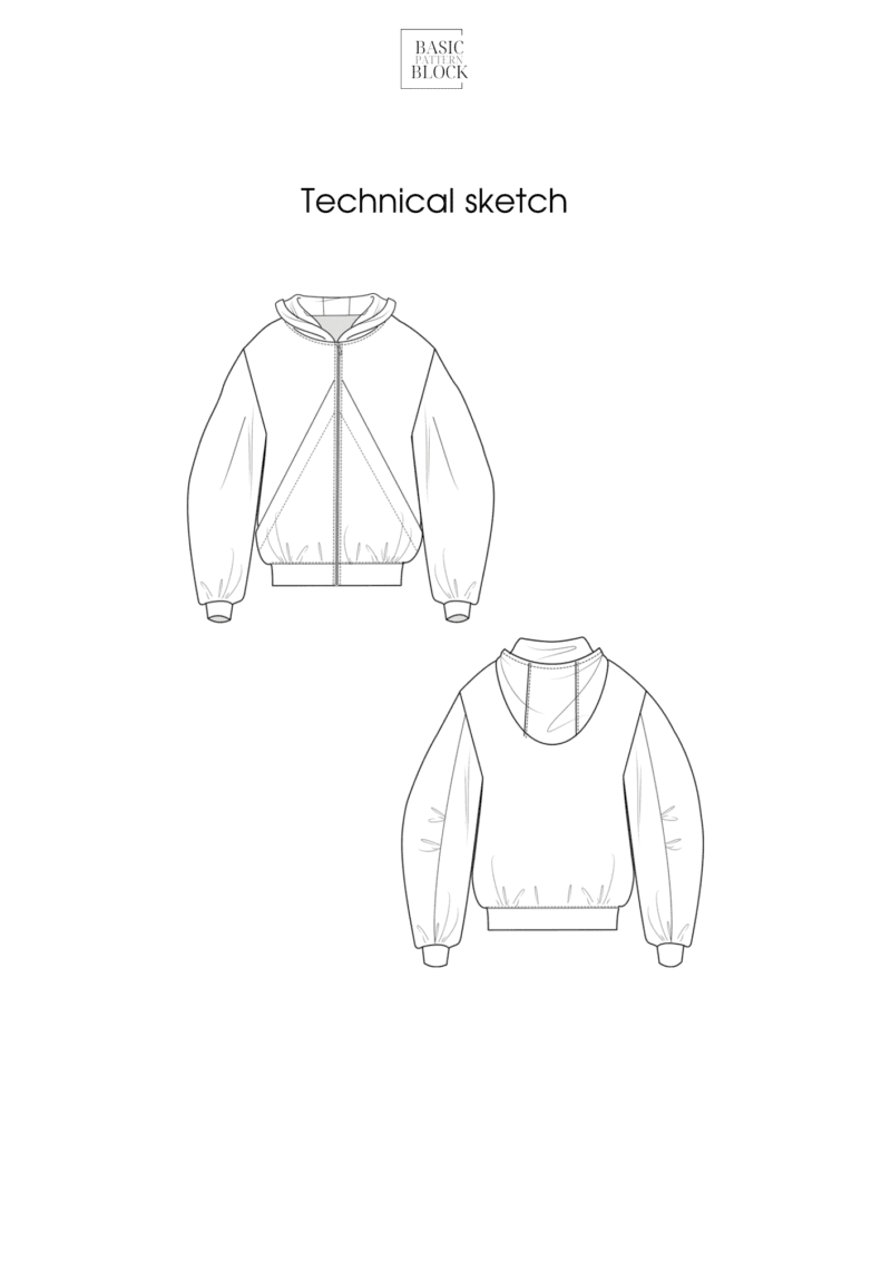 Barrel Sleeve Hoodie | Sewing Pattern - Image 8