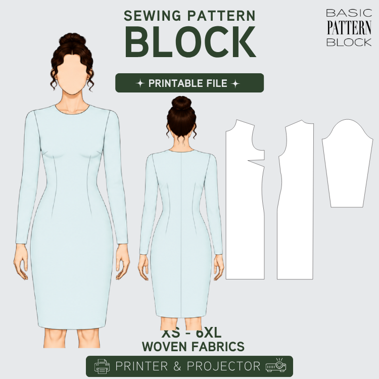 BASIC WOVEN DRESS WITHOUT WAIST SEAM