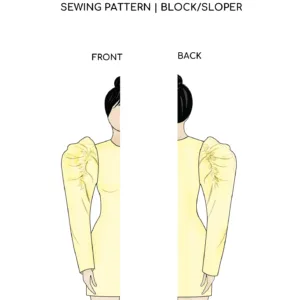 Balloon Puffy Long Sleeve | Sewing Pattern Block | XXS-6XL - Basic Pattern Block