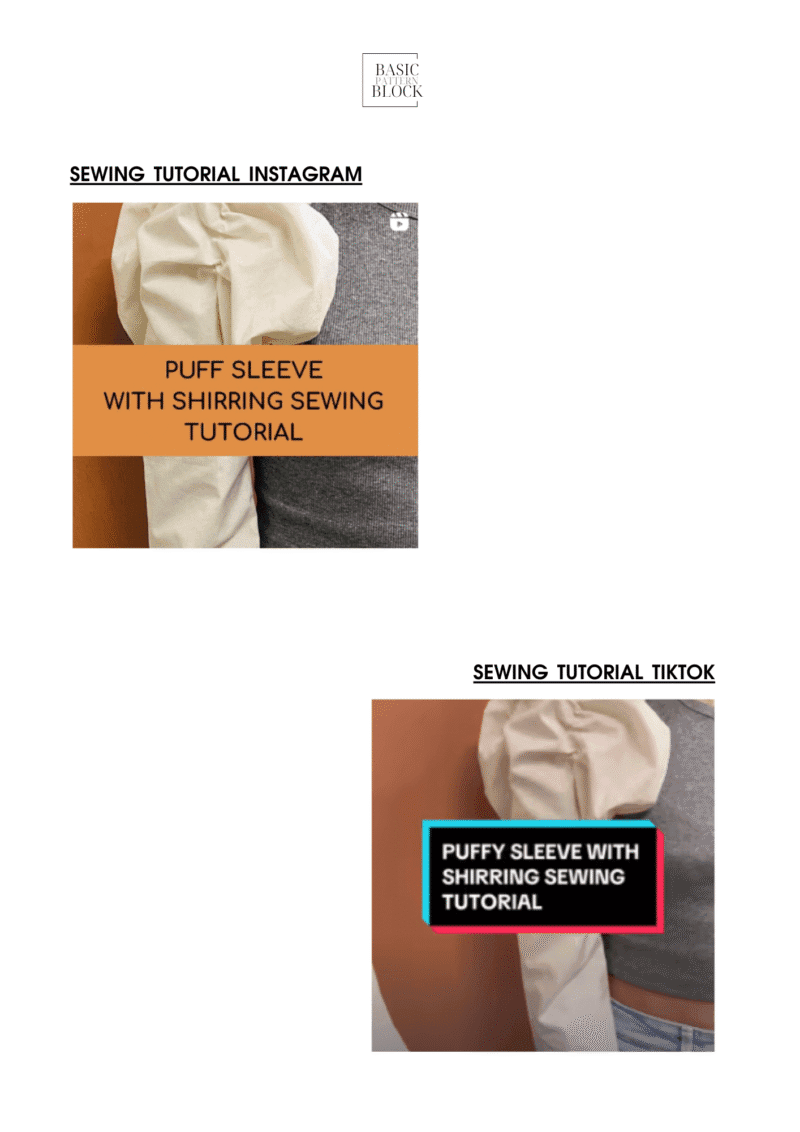 Balloon Puffy Long Sleeve | Sewing Pattern Block | XXS-6XL - Basic Pattern Block
