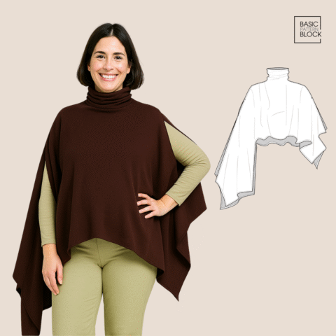 Maternity Poncho PDF Pattern | One-Size | | Basic Pattern Block