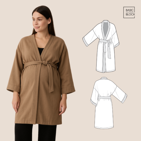 Maternity Wrap Coat Sewing Pattern | | Basic Pattern Block