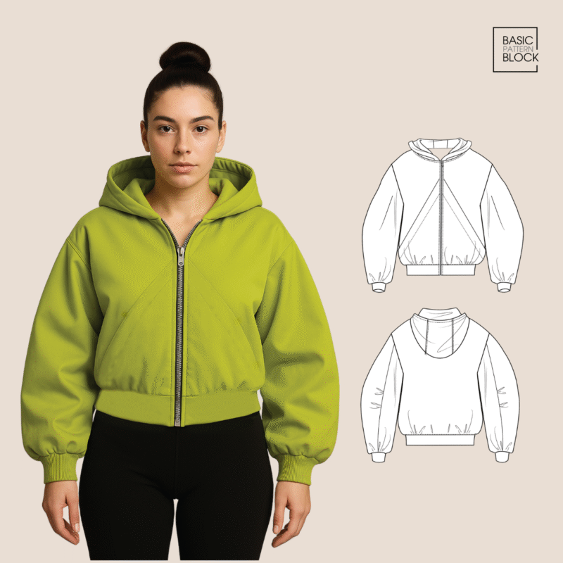OVERSIZED HOODIE ZIPPER FRONT WOMEN