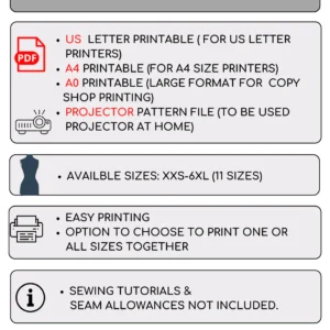 Sleeve Sewing Pattern Pack Vol 2 | Sizes XXS-6XL - Image 11