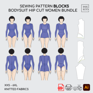 women pattern block bodysuit bundle leotard cuts variations