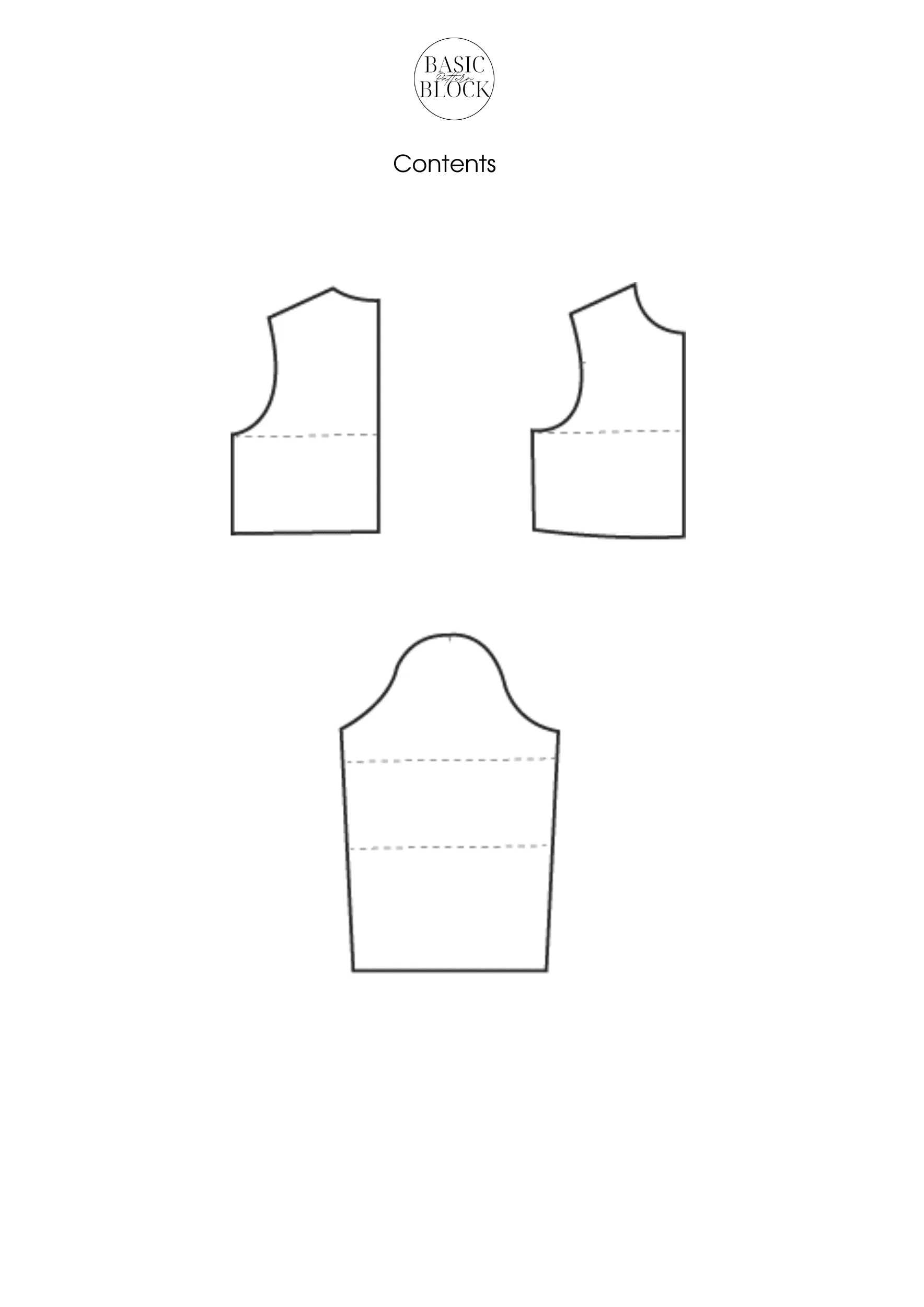 Girls Bodice with sleeve | Sewing Pattern Block | Woven | 1-12 - Basic Pattern Block