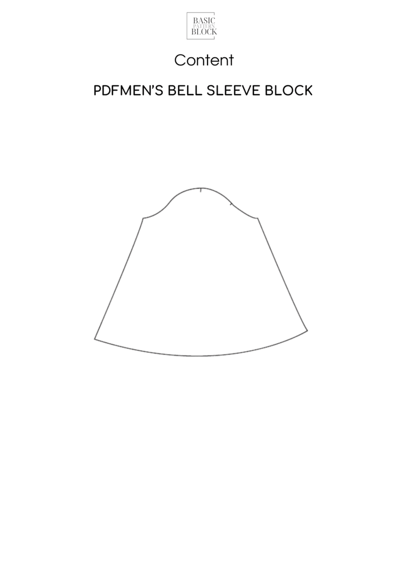 Men's Bell Sleeve Sewing Pattern Block | Woven Fabric | Sizes XXS-6XL - Image 5