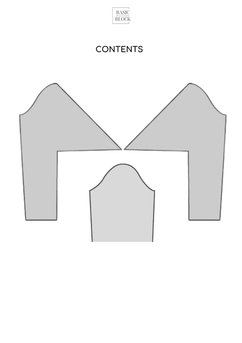 Long Rose Drape Sleeve | Sewing Pattern Block | XXS-6XL - Basic Pattern Block